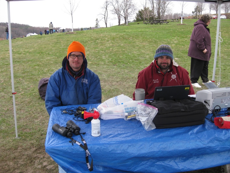 Lee and Ben from CMU helping with the timing.JPG